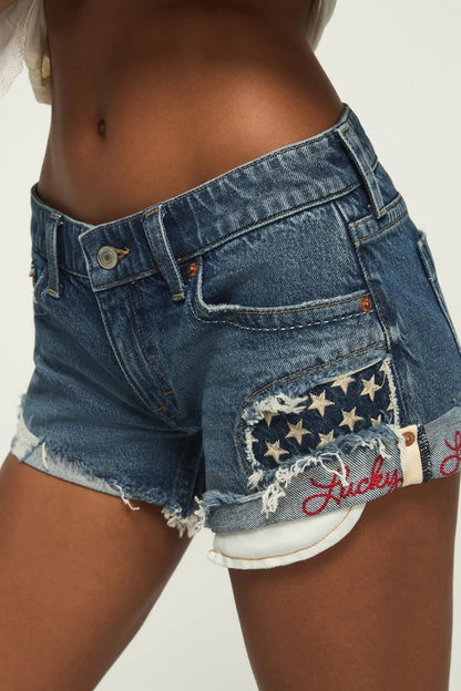 Lucky Brand Women's Lucky Legend Low Rise Festival Short