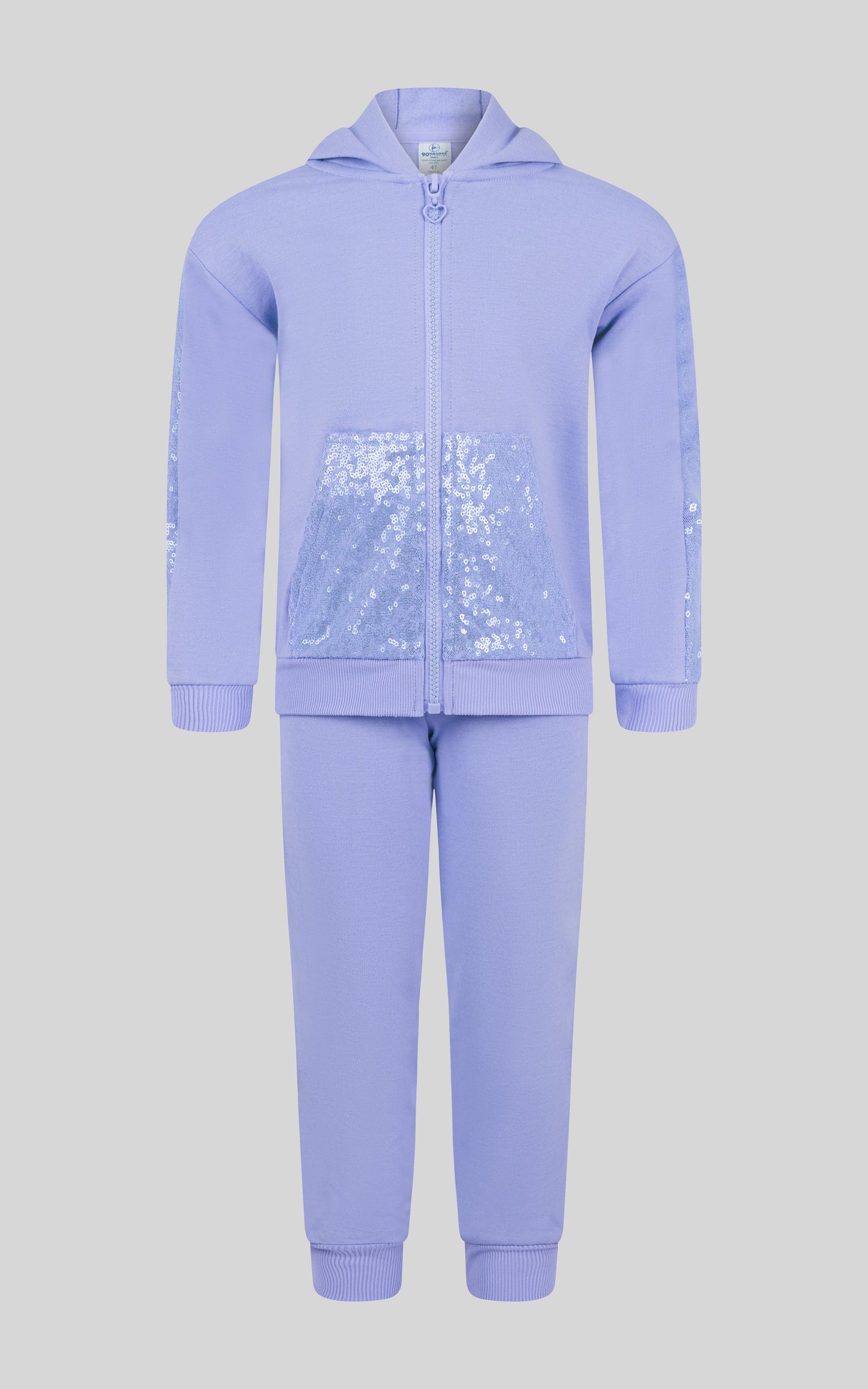 Toddler Girls 2 PC Brushed Terry Hoodie Jacket and Jogger