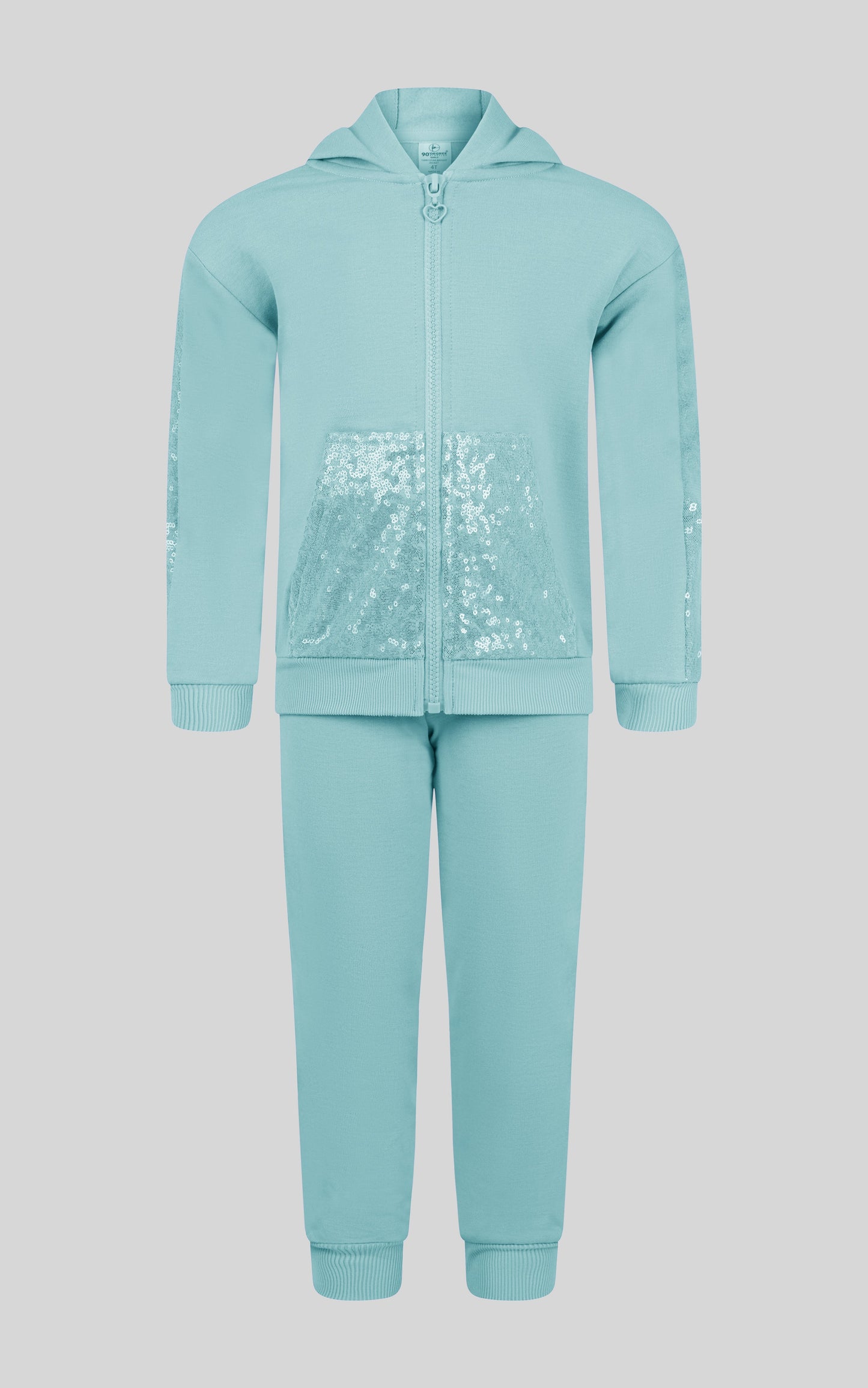Toddler Girls 2 PC Brushed Terry Hoodie Jacket and Jogger