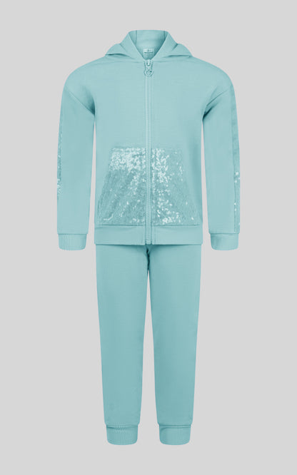 Toddler Girls 2 PC Brushed Terry Hoodie Jacket and Jogger