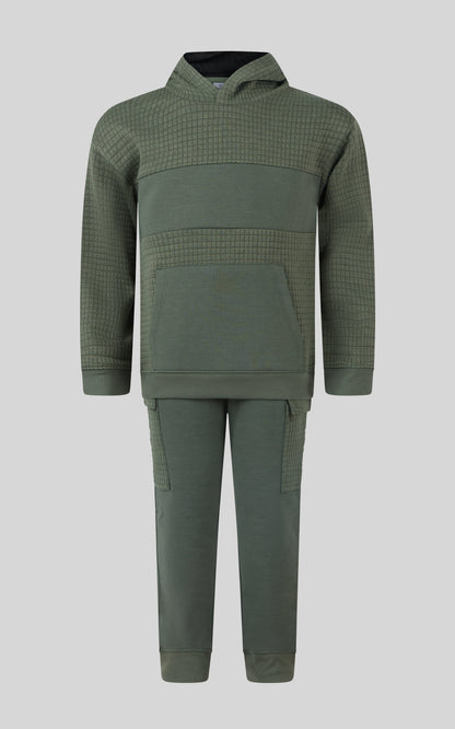 Toddler Boys 2 PC Quilted Hoodie and Jogger Set