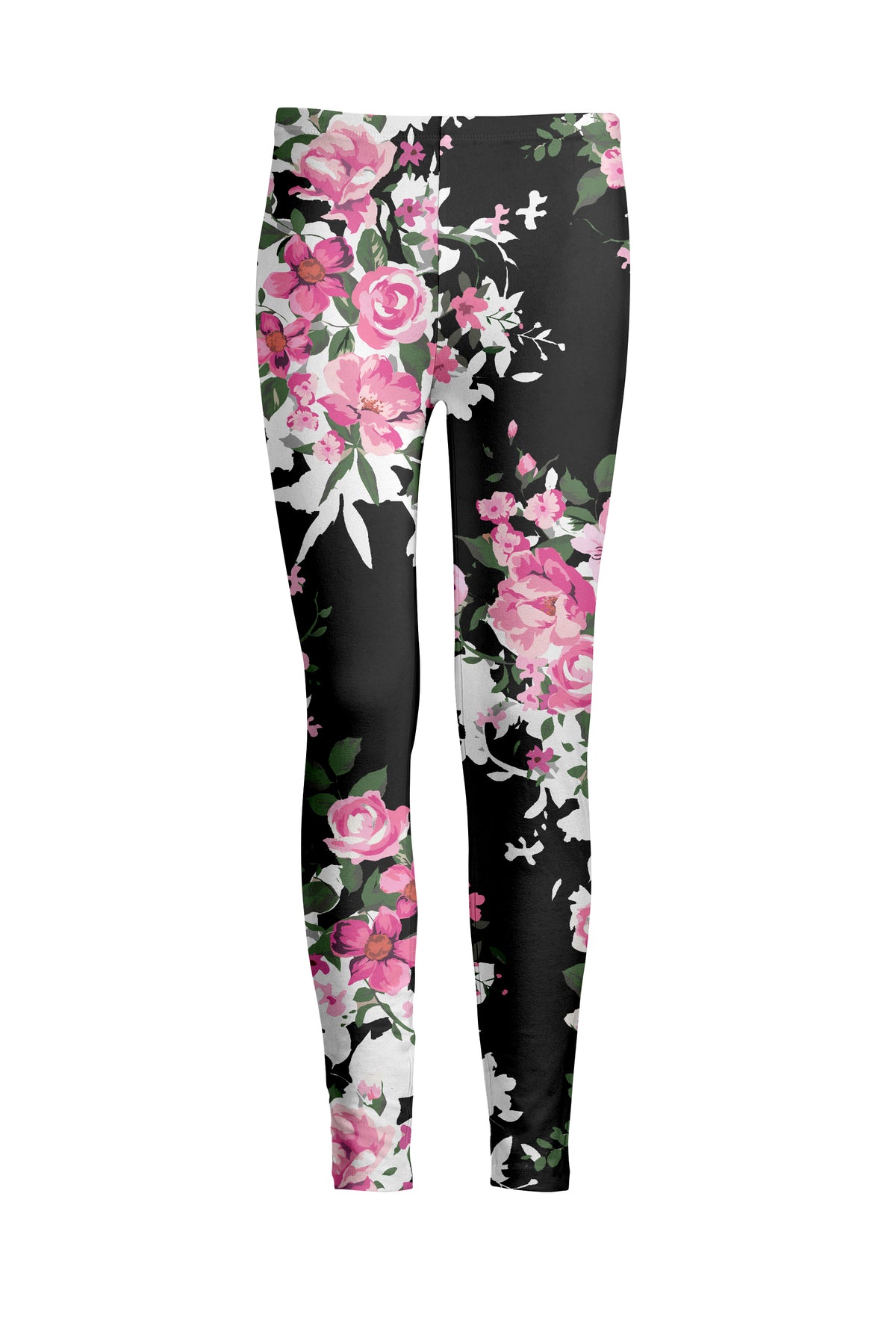 Black Pink Floral Print-
