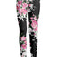 Black Blue Floral Print