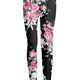 Black Blue Floral Print
