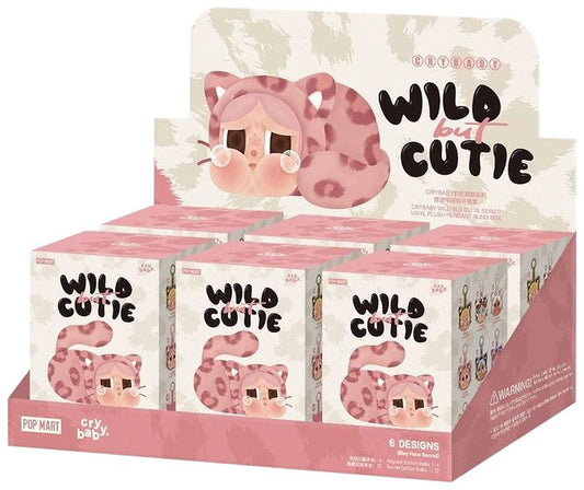 Pop Mart CRYBABY Wild but Cutie Series Vinyl Plush Pendant Sealed Whole Set 'Mystery' (6 Blind Boxes)