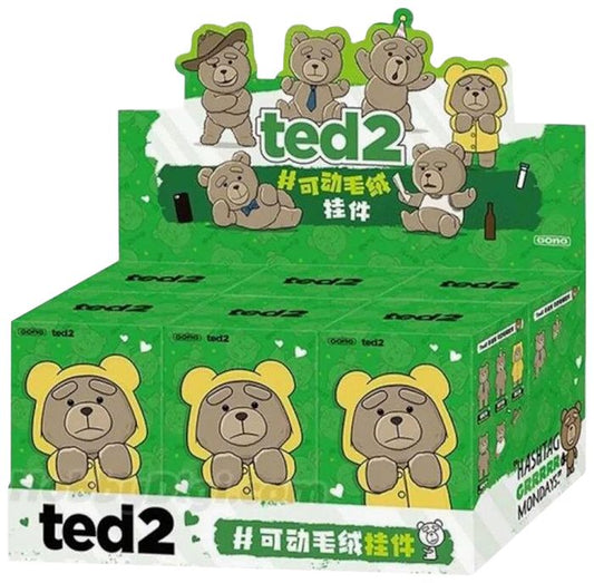 Pop Mart Ted2 Teddy Bear Action Plush Pendant Series Sealed Whole Set 'Mystery' (6 Blind Boxes)