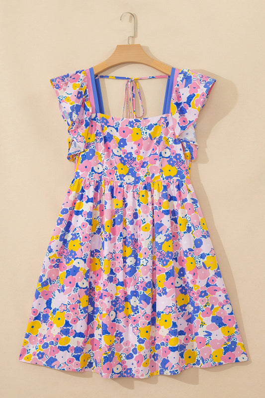 Threaded Pear Kara Square Loose Mini Dress