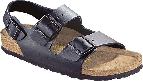 Birkenstock Unisex Milano Natural Leather Black