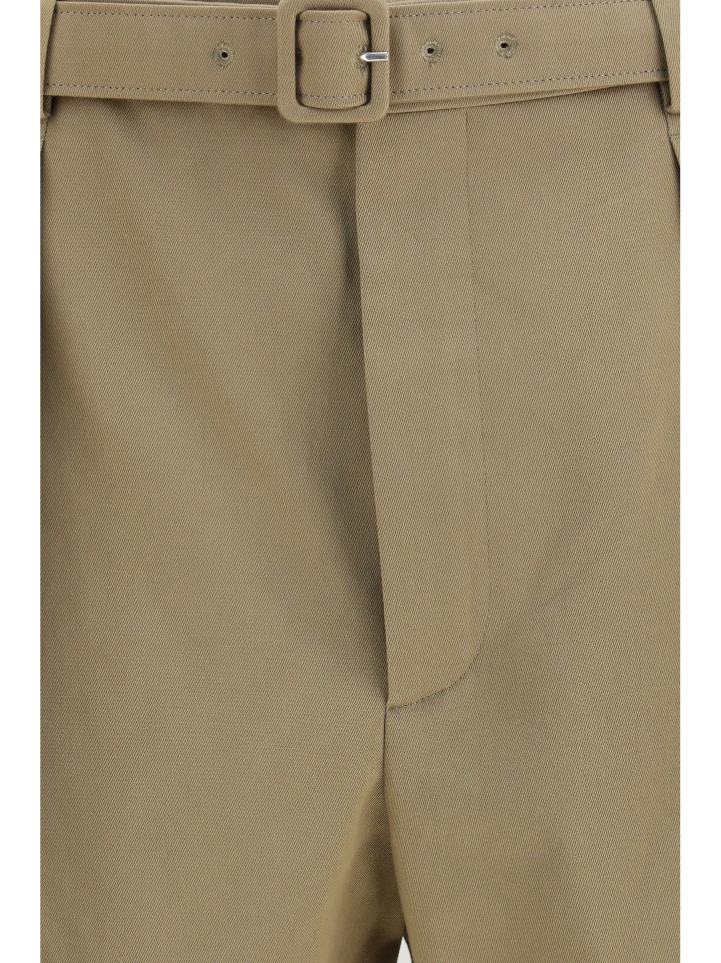 Pleated Belt Shorts Teak