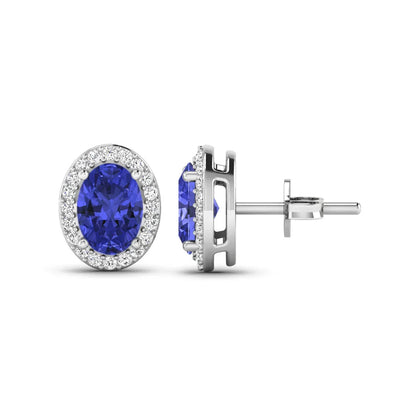 Genuine Diamond and Tanzanite Studs