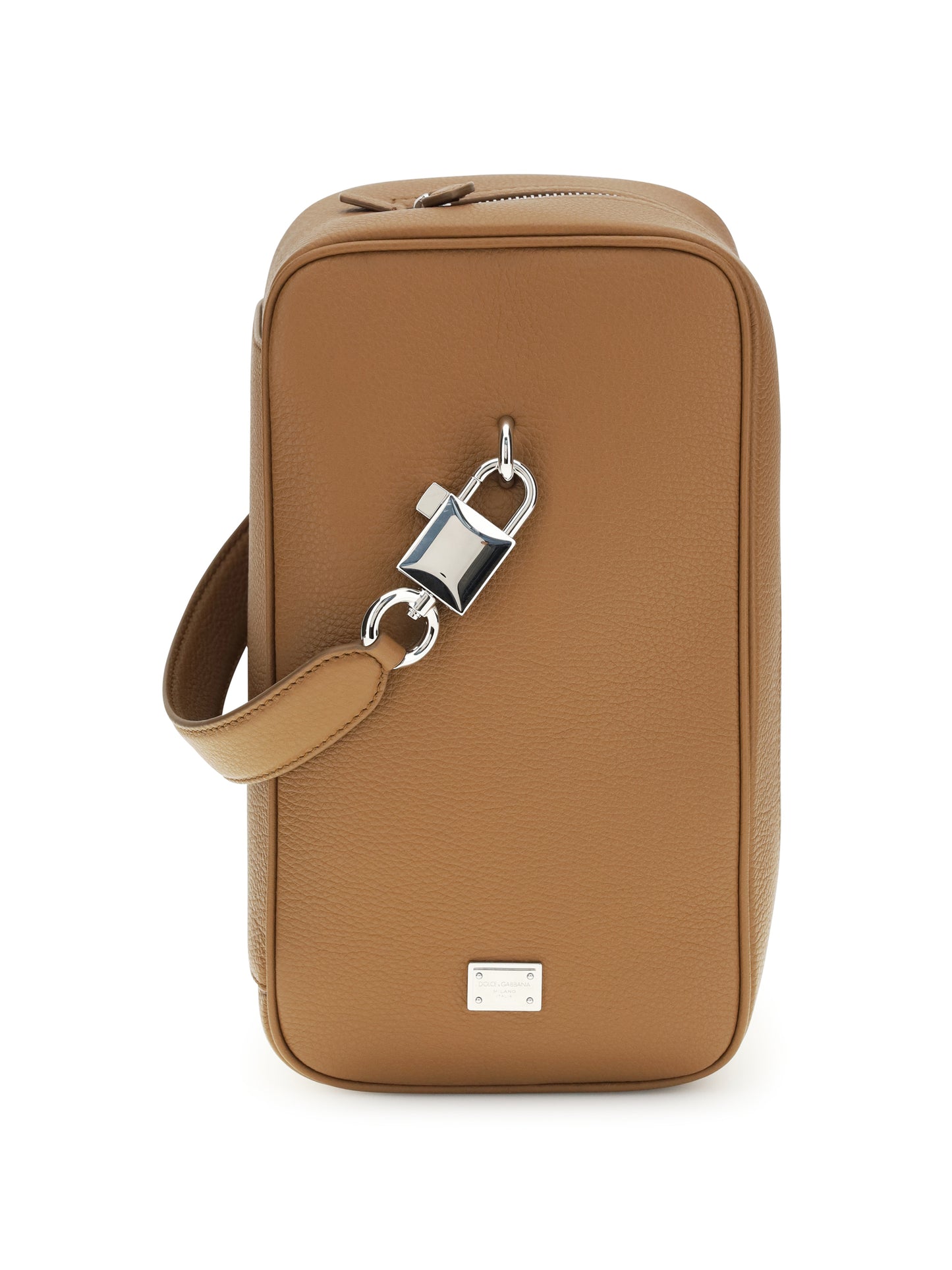 Handbag Lock Caramel Leather