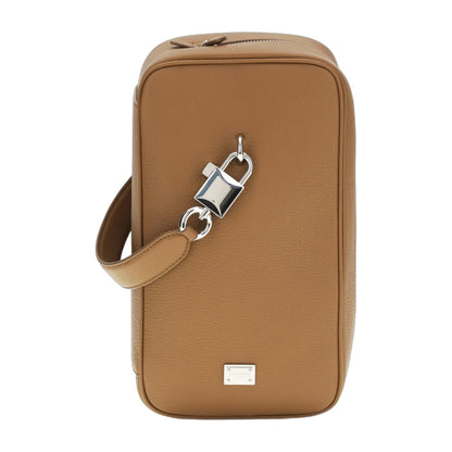 Handbag Lock Caramel Leather