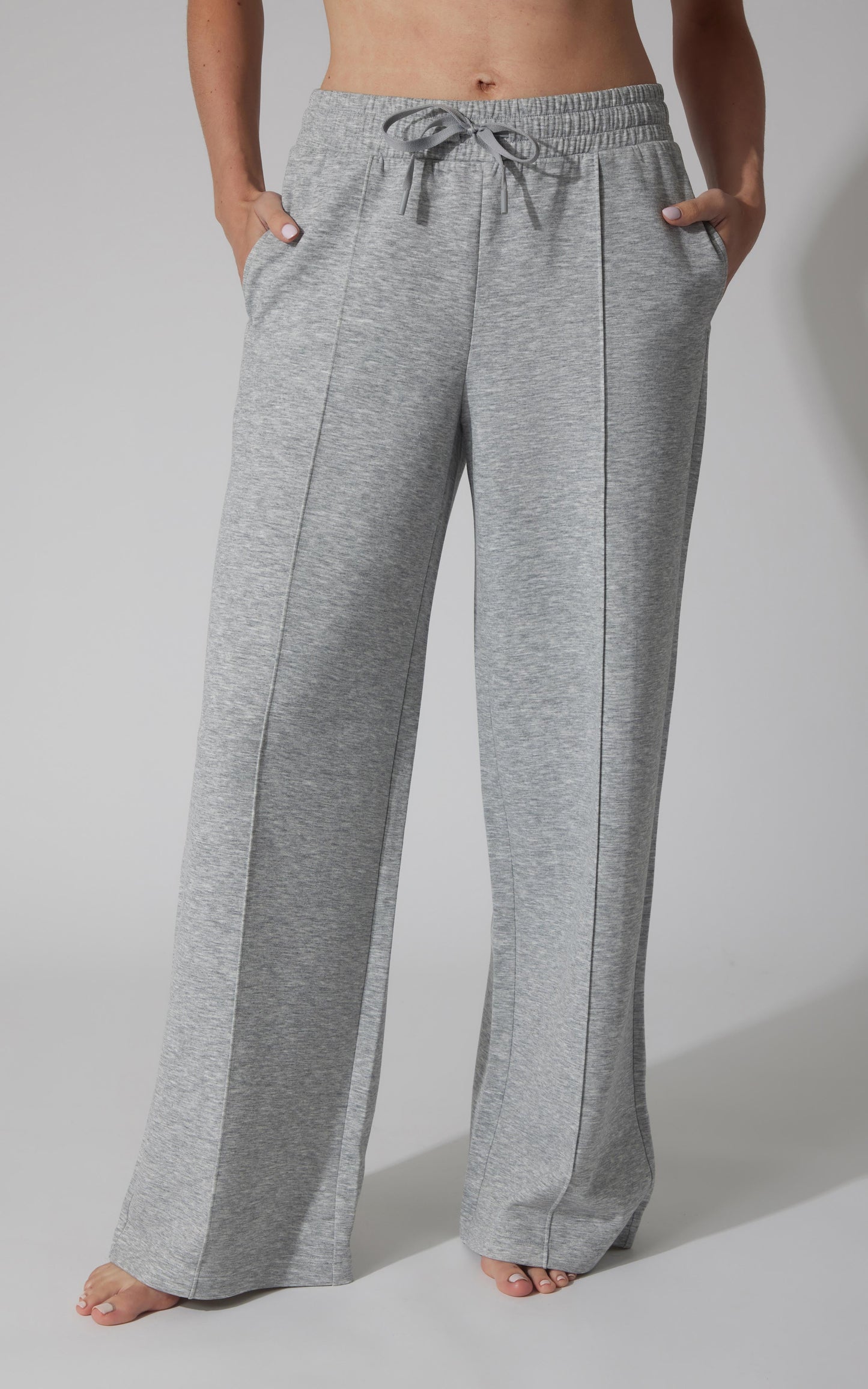 Softlite Fleece Timeless Pintuck Wide Leg Pant - Our Cafe Story