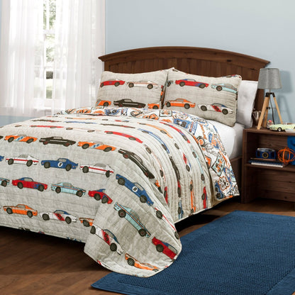 Race Cars Quilt Set