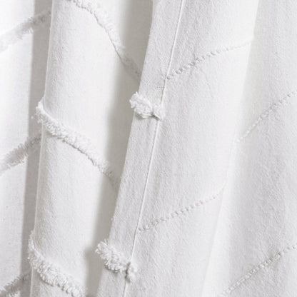 Chenille Chevron Window Curtain Panel Set