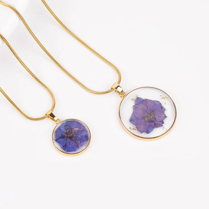 Mint & Lily Pressed Birth Flower Necklace