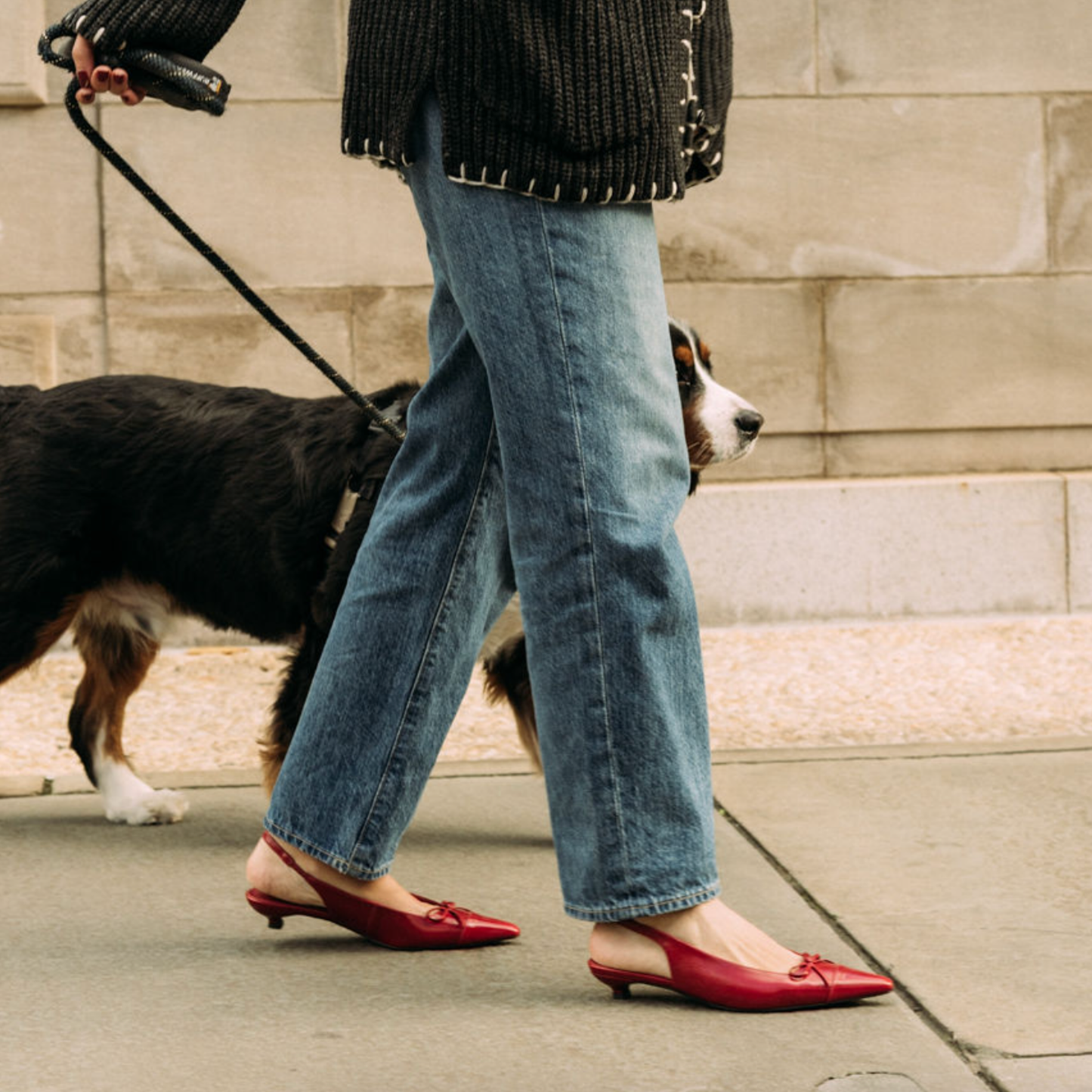 Montecito Slingback Kitten Heels - Burgundy