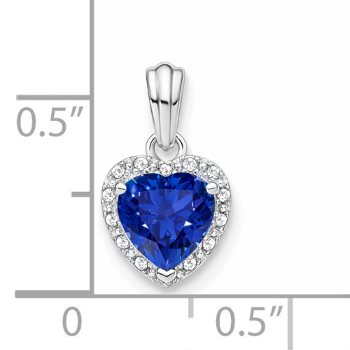 Heart Gemstone and Diamond Halo Pendant