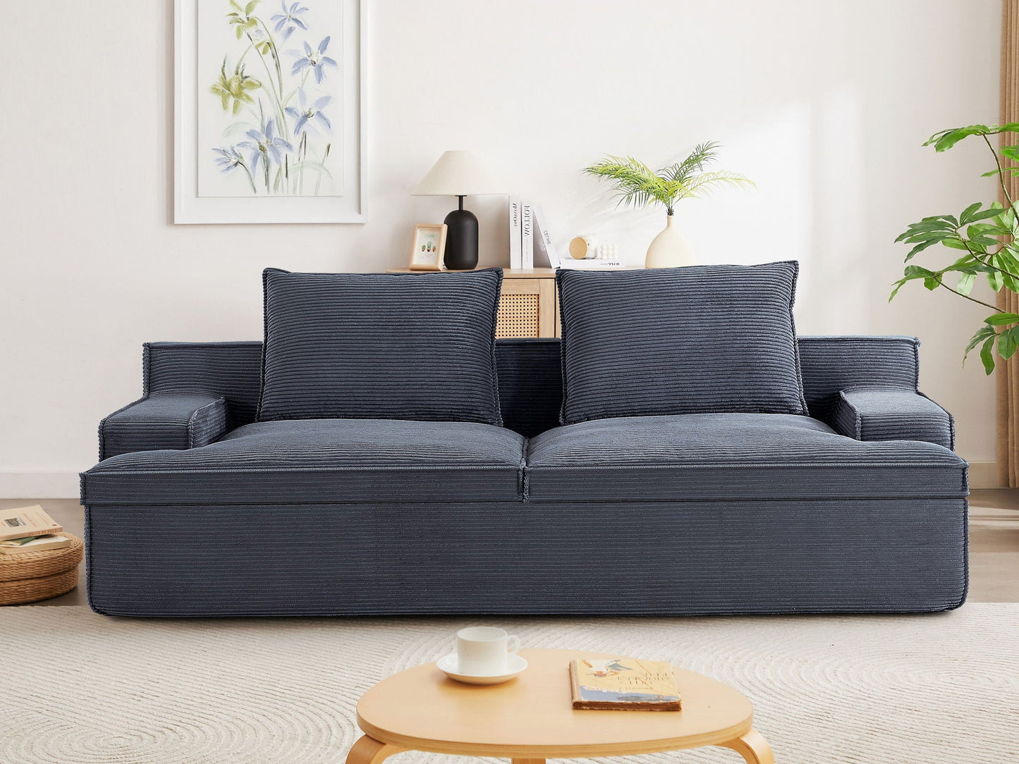 Nimbus - Oversized Full Foam 4 Seater Couch for Living Room Upholstered in Soft, Wide Armrests