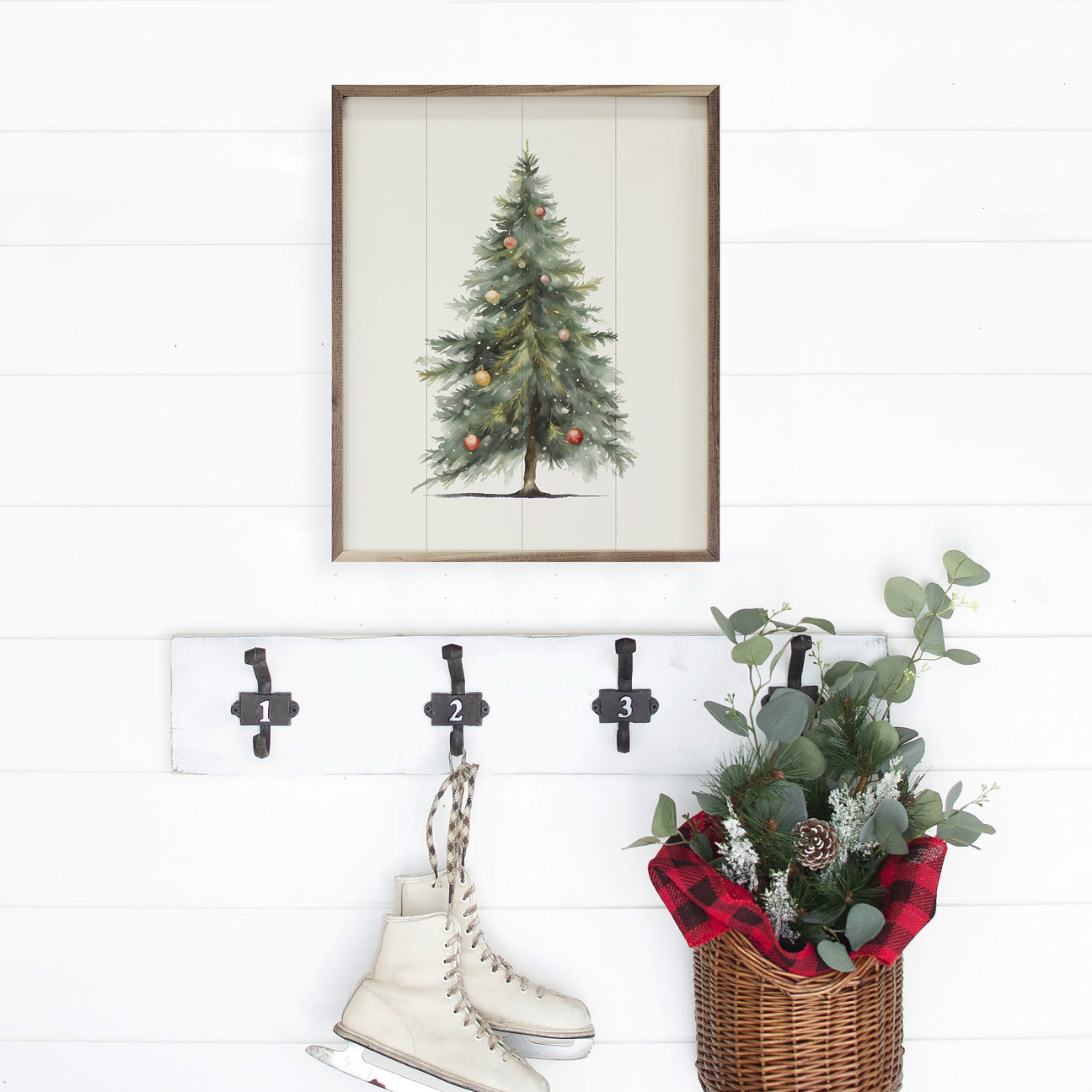 Kendrick Home Simple Christmas Tree White