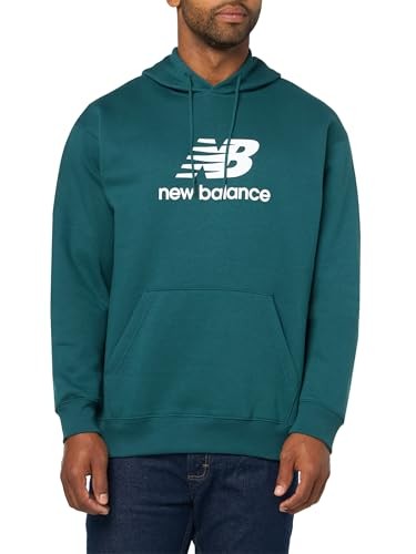New Balance Sport Essentials Fleece Men's Hoodie — Green/White