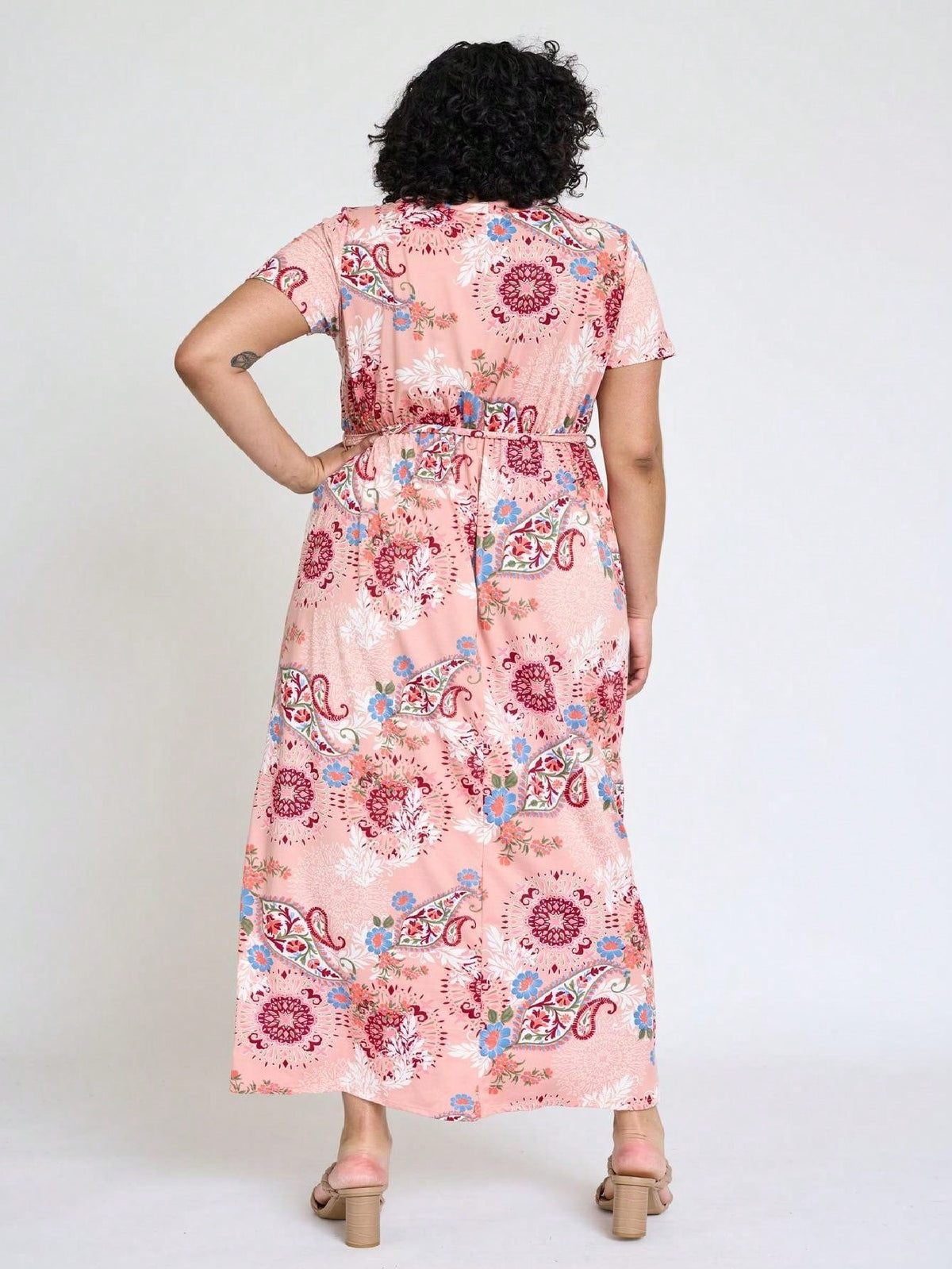 Elegant Floral Maxi Dress With  Surplice  Versatile Summer Dress For Women
