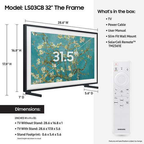 Samsung 32" the Frame Full HD Smart QLED TV