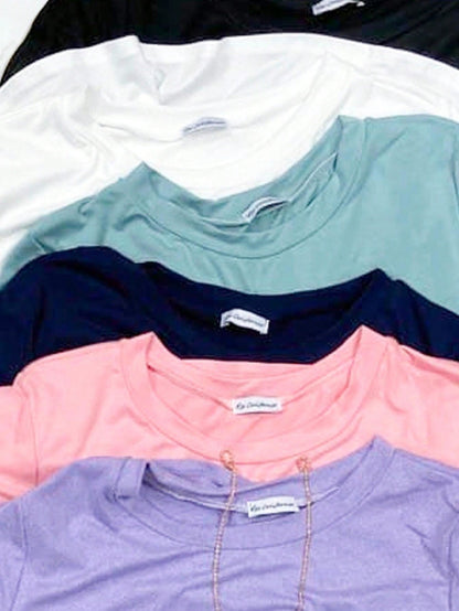 Soft Solid Side Slit High Low Tops For Leggings Shorts And Jeans  | 7 Colors | S-3X