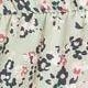 Summer/Spring Ditsy Floral Bishop Lantern Sleeve Crew Neck Cute Baby Doll Top Blouse With Button Accent Breathable, Plus Extended Size