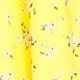 Black Yellow Ditsy Floral Leaves Flutter Short Sleeve Square Neck  Mini Dress Swing Southern Dress | Small -3 XL Plus
