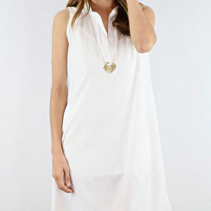 Boho Retro V Notch Neck Mandarin Collar Semi Sheer Swing Woven High And Low Dress