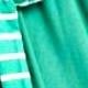 Boho Retro Classic Short Sleeve Contrast  Stripe Green Red Blue Black Midi Dress With Sash  | S-3X