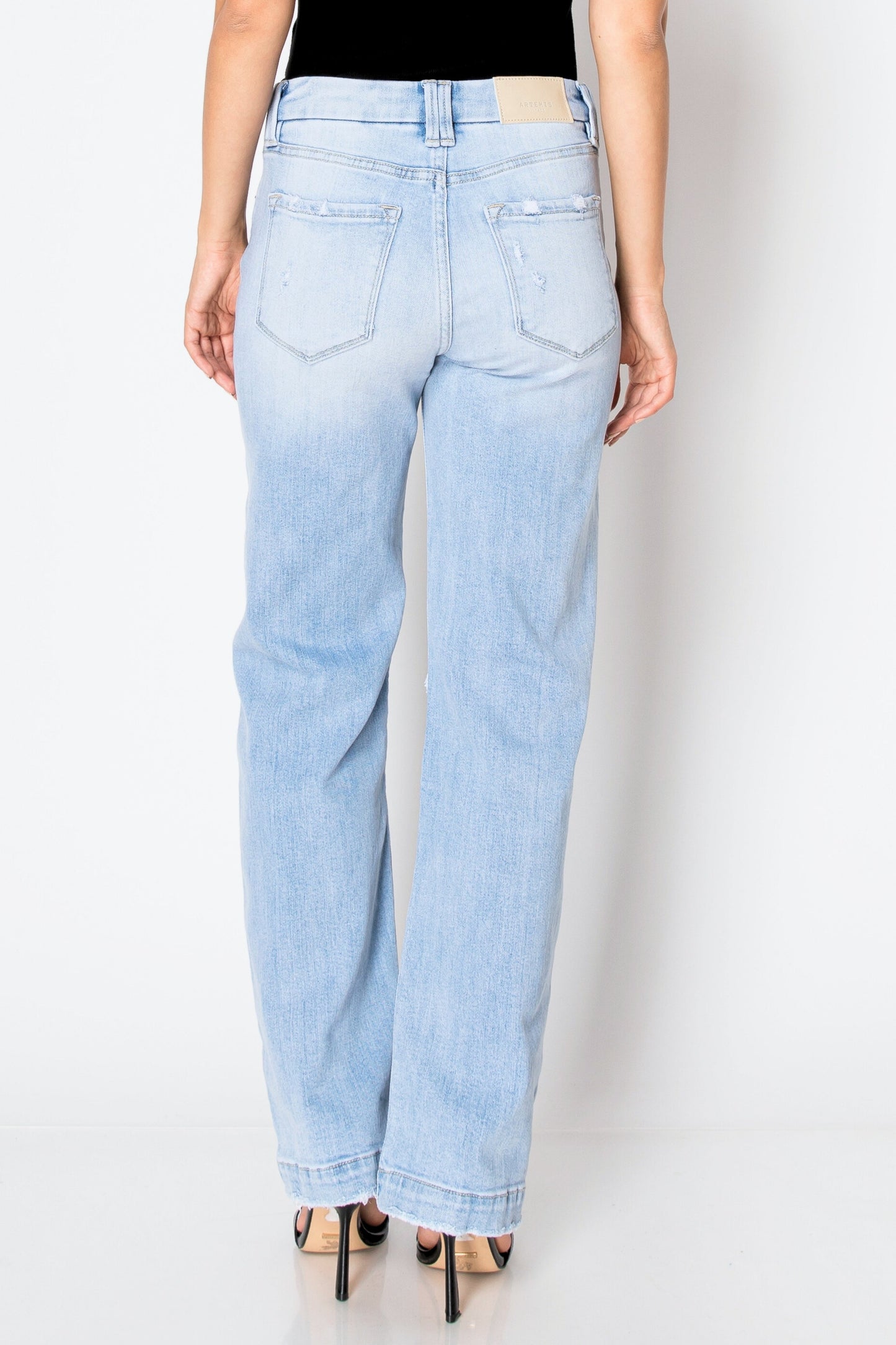 Tummy Control High Rise Relaxed Straight Leg Jean