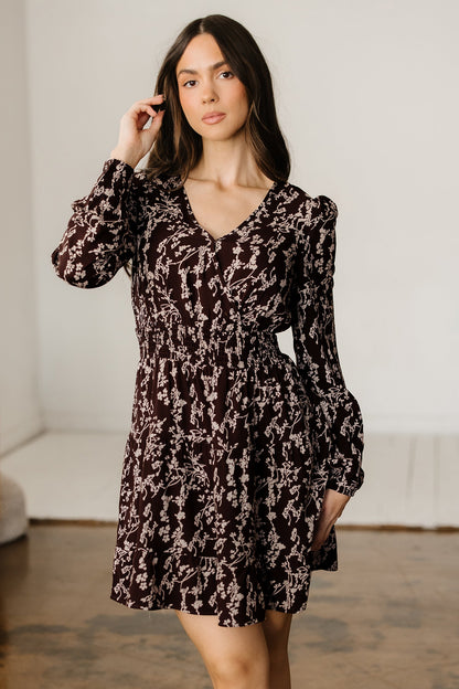 Threaded Pear Serenity Waist Flared Mini Dress