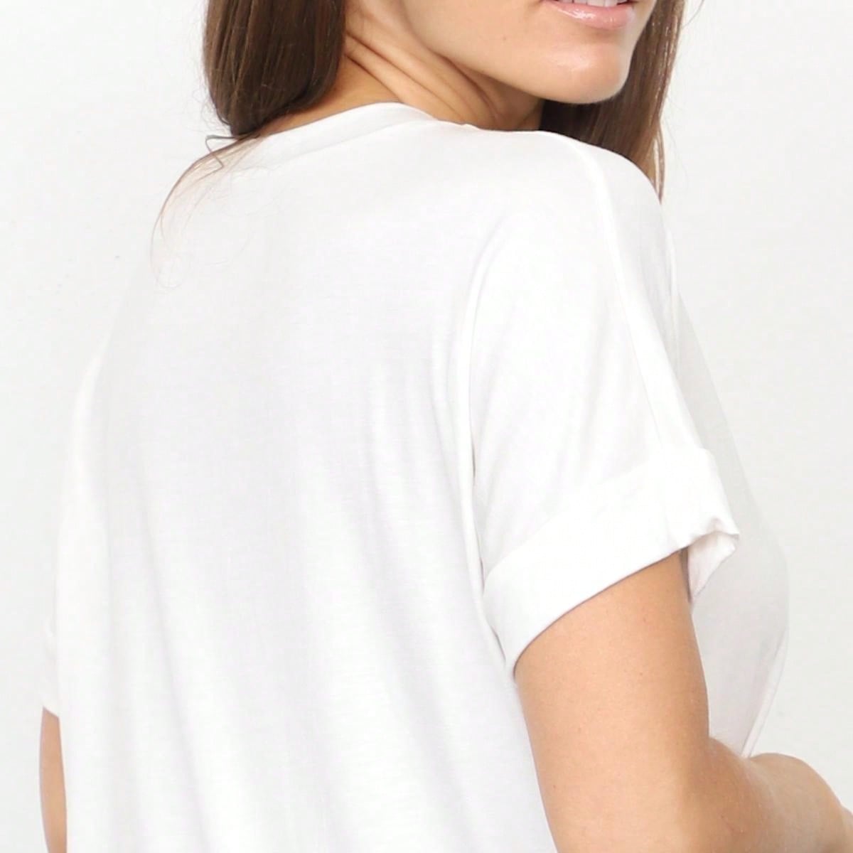 Summer Boho Retro Cool Solid Color Soft Rayon Every Day  High And Low Top Shirt Blouse | Small-3 XL