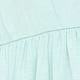 Boho Retro Vintage Ruffle Tiered Rayon Cool Soft Yellow Mint Half Sleeve Tunic Top Blouse
