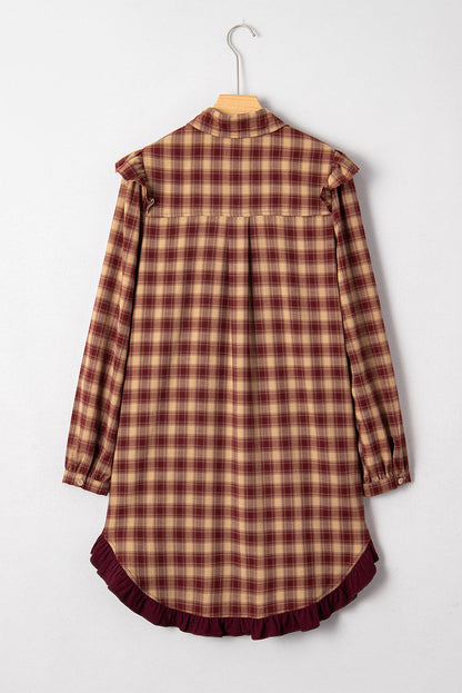 Threaded Pear Novalee Mini Shirt Dress Long Sleeve Top