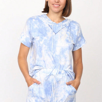 Women's Stylish Long Sleeve Knitted Fabric Top With Plaid Contrast Panel And Drawstring Detail Casual Regular Length Blouse