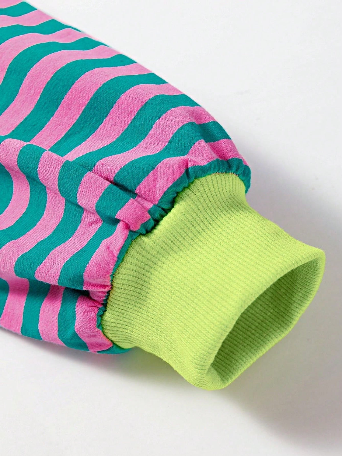 Boho Retro 90's Cotton Mix  Drop Shoulder Pink Mint Stripe Color Block Oversized Dolman T Shirt Top Shirt Blouse | Small-3 XL