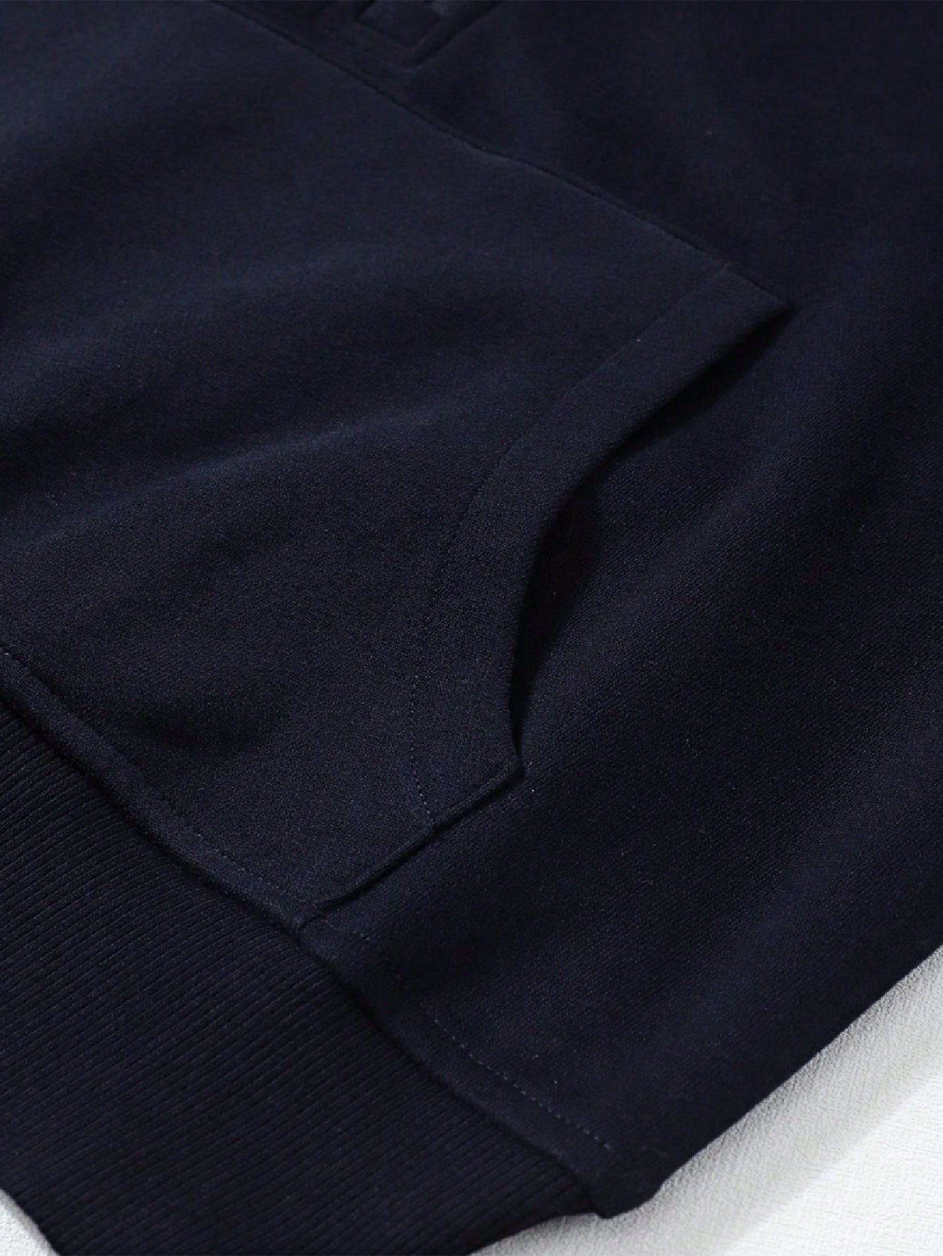 Boho Retro Vintage 90's Cotton Stand Collar  Solid Kangaroo Front Pocket Thumbhole Long Sleeve Zip Up Top Sweatshirt Pullover
