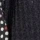 Navy Blue Boho Retro 90's Vintage Sleeve Dot Print Knit Contrast Binding Waffle  Soft Floral Raglan Sleeve Tunic Top Pullover