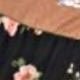 Boho Retro 90's Vintage Ditsy Floral V Neck Empire Waist  Bubble Puff Long Sleeve Tunic Top