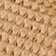 Boho Retro Vintage 90's  Khaki Beige  Viscose Waffle Tulip Petal Sleeve Knit Top Shirt Blouse