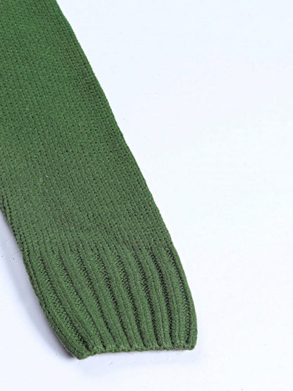 Boho Retro Vintage 60's Floral  Button Front Cable Knit Pocketed Green Khaki Applique Cropped Sweater Cardigan