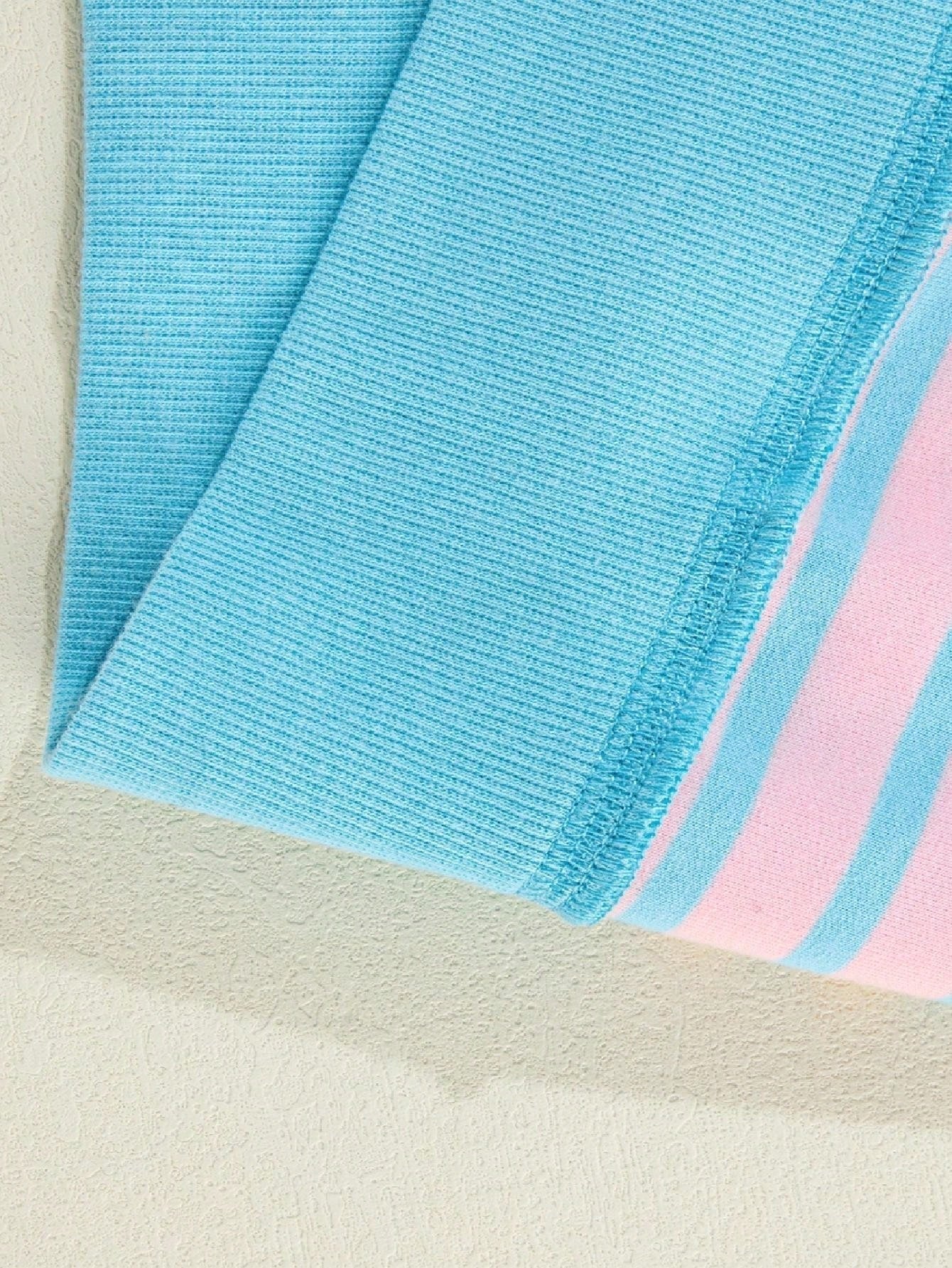 Boho Retro 90's Cotton Mix  Drop Shoulder Pink Mint Stripe Color Block Oversized Dolman T Shirt Top Shirt Blouse | Small-3 XL