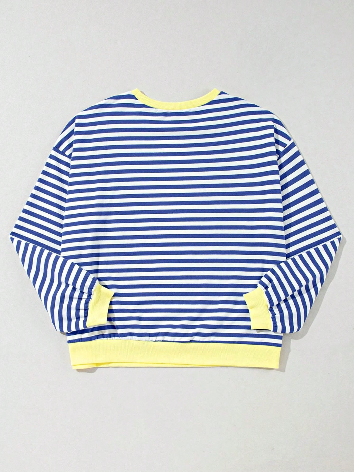 Boho Retro 90's Cotton Mix  Drop Shoulder Pink Mint Stripe Color Block Oversized Dolman T Shirt Top Shirt Blouse | Small-3 XL