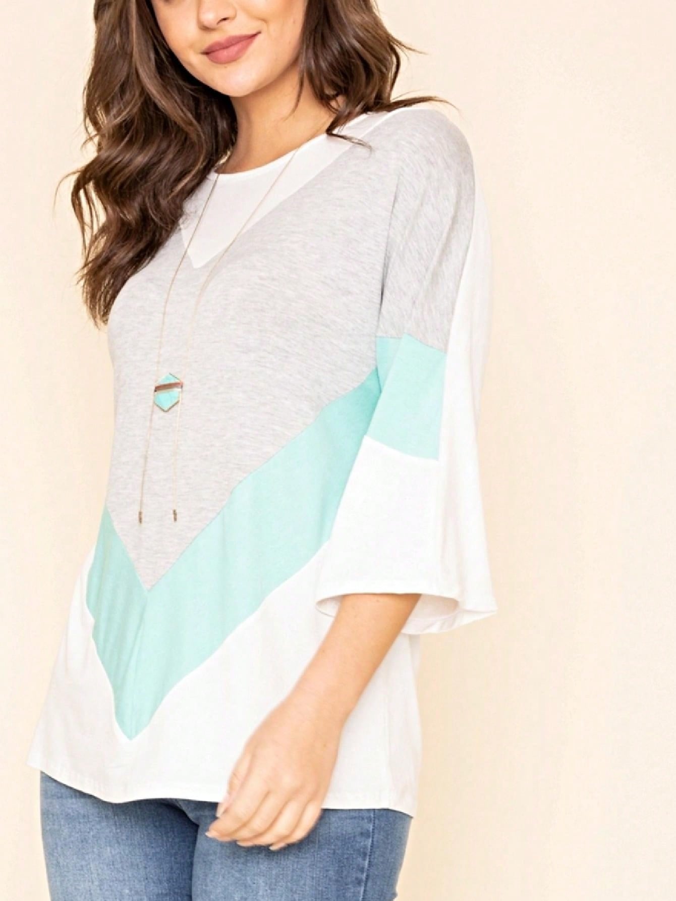 Summer Cool Rayon Boho Retro Vintage Short Sleeve Tiered Tulip Hem Black Grey White Tunic Top Shirt Only