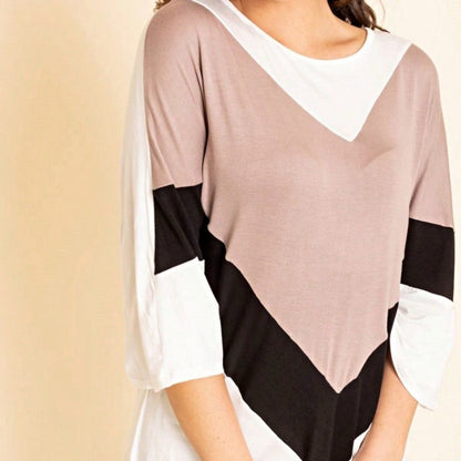 Summer Cool Rayon Boho Retro Vintage Short Sleeve Tiered Tulip Hem Black Grey White Tunic Top Shirt Only