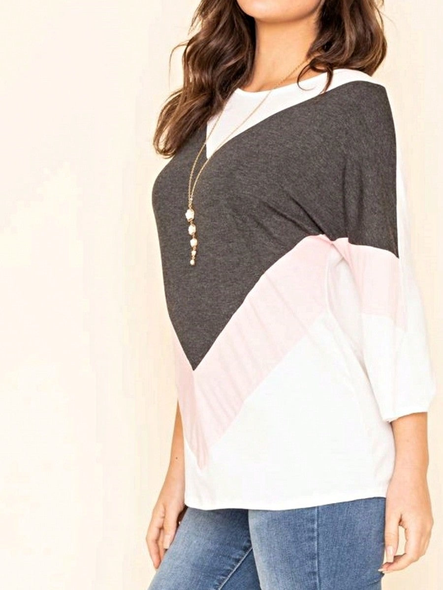Summer Cool Rayon Boho Retro Vintage Short Sleeve Tiered Tulip Hem Black Grey White Tunic Top Shirt Only