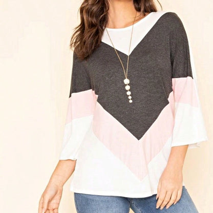 Summer Cool Rayon Boho Retro Vintage Short Sleeve Tiered Tulip Hem Black Grey White Tunic Top Shirt Only